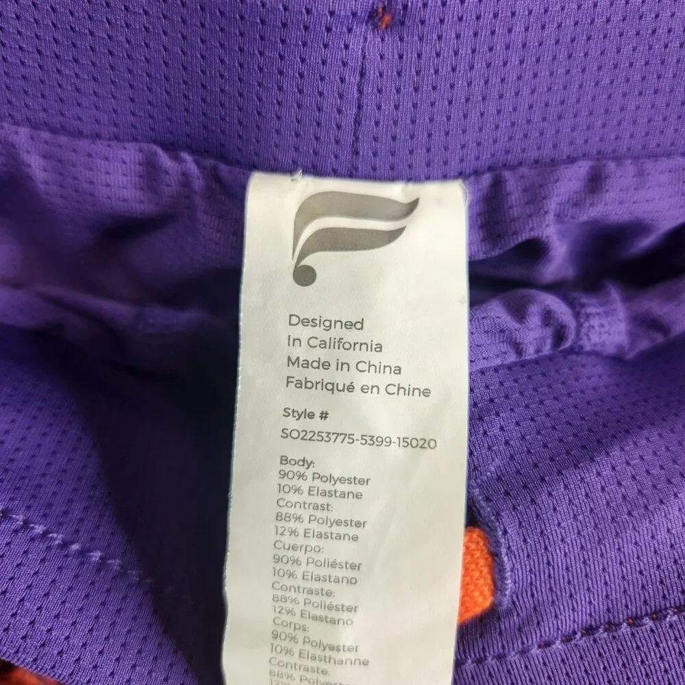 Fabletics Shorts Mens S Red Purple Fundamental II Boxer Lined 7" Training Gym - Picture 10 of 16